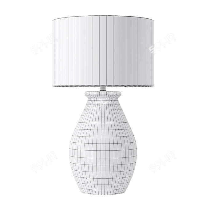 Liza Ceramic Table Lamp - Petal Design 3D model image 3