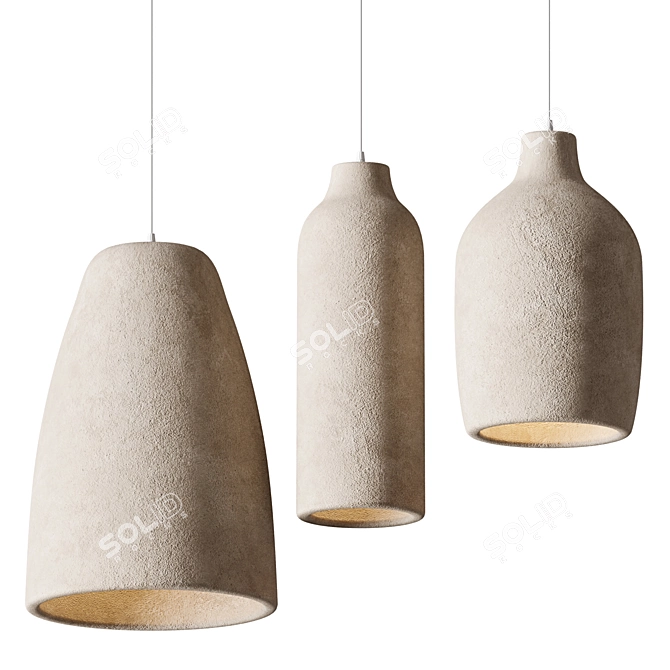 Modern Agustín Pendant Light, Various Sizes 3D model image 1
