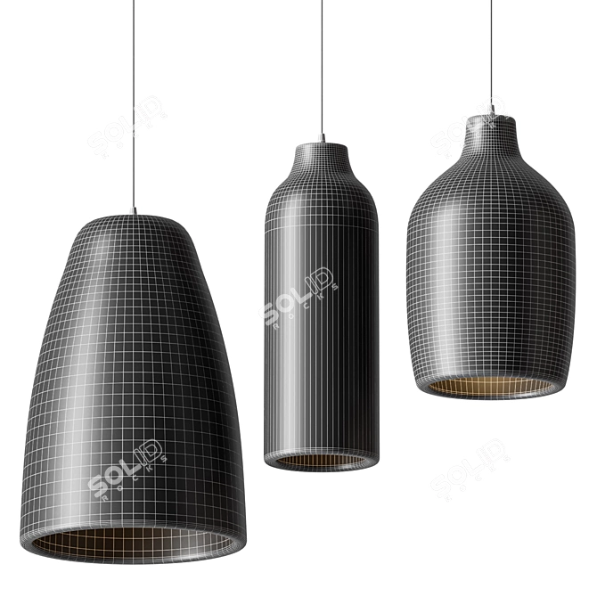 Modern Agustín Pendant Light, Various Sizes 3D model image 3