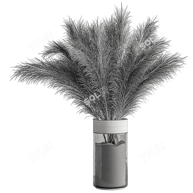 Pampas Dry Plants Bundle 3D model image 3
