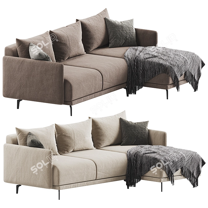 Modern Corner Archi Sofa Set 3D model image 4