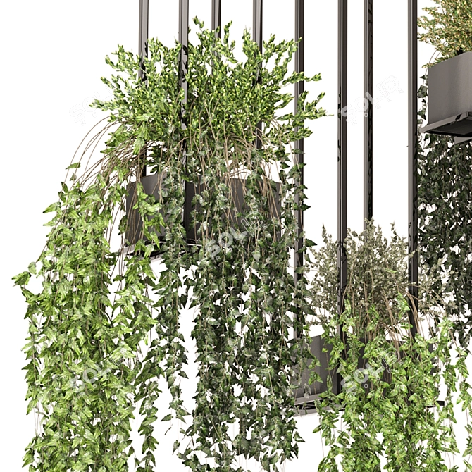 Metal Box Hanging Plants Set 3D model image 3