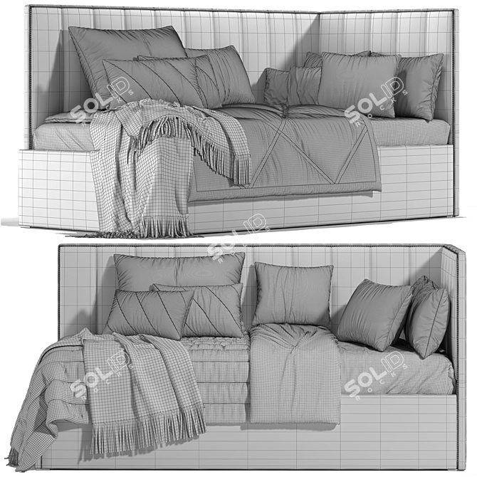 Eva Corner Bed 2013 Design 3D model image 3