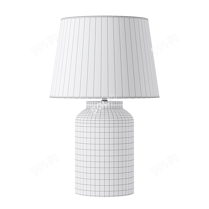 Dip Dye White Navy Tablelamp 3D model image 3