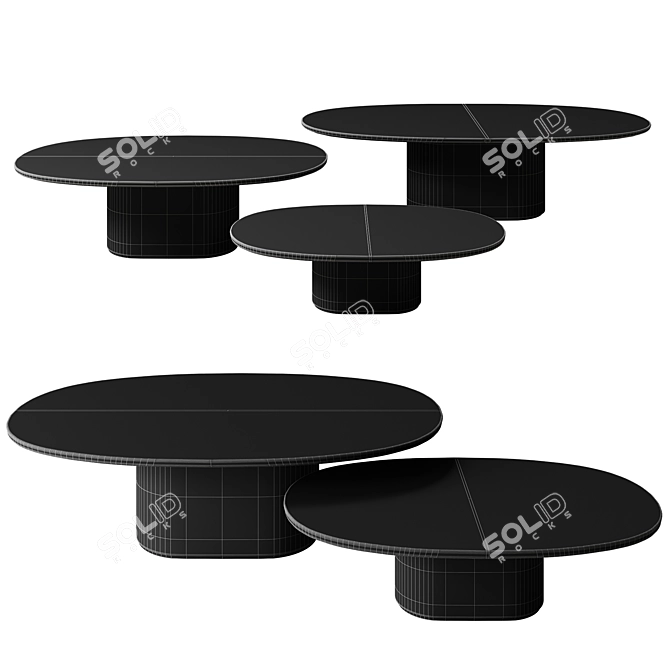 Giotto Coffee Tables by Umberto Asnago 3D model image 4