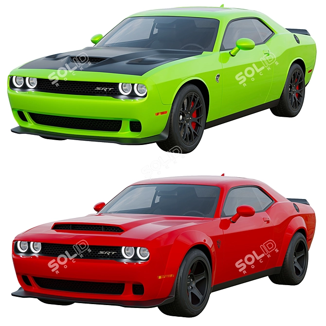 Title: Dodge Challenger SRT Hellcat Demon 3D model image 1