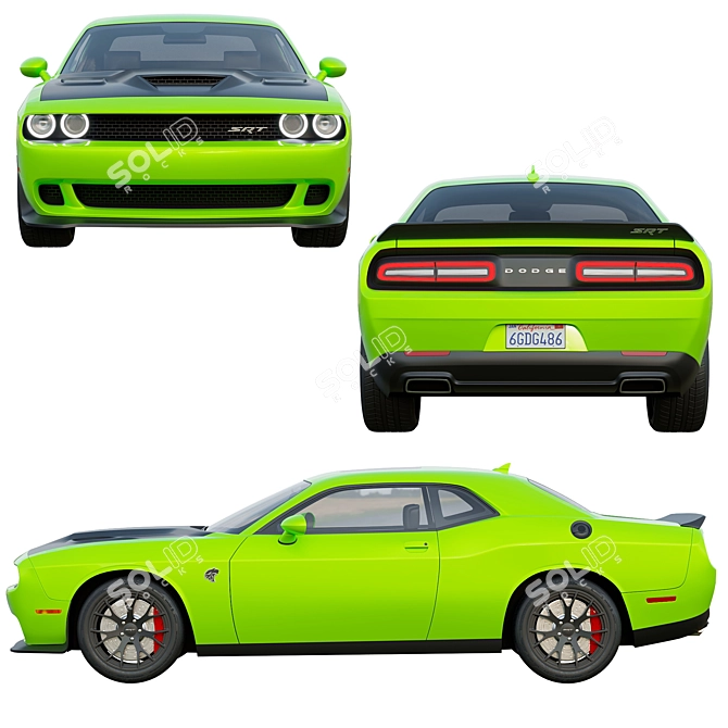 Title: Dodge Challenger SRT Hellcat Demon 3D model image 3