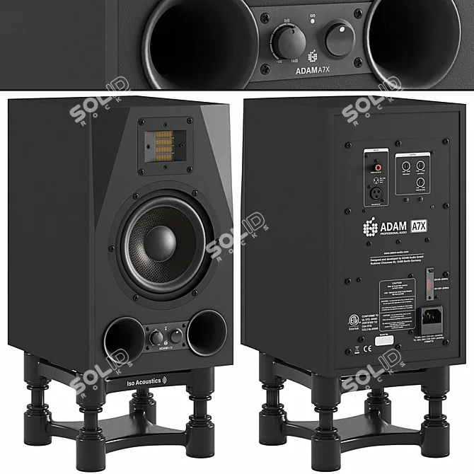 Professional Audio Studio Monitor: Adam Audio A7X 3D model image 2