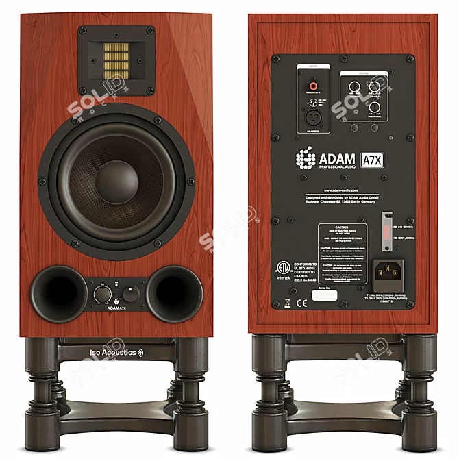 Professional Audio Studio Monitor: Adam Audio A7X 3D model image 3