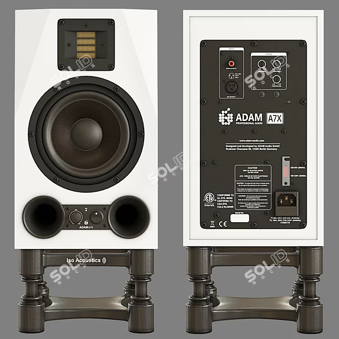 Professional Audio Studio Monitor: Adam Audio A7X 3D model image 4