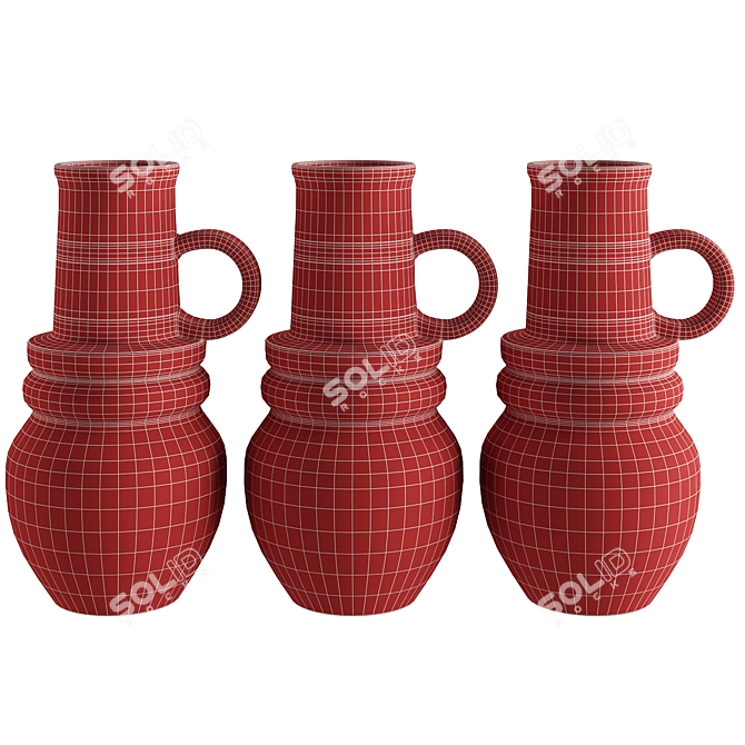 Vienna Vases Set 3D Model 3D model image 3