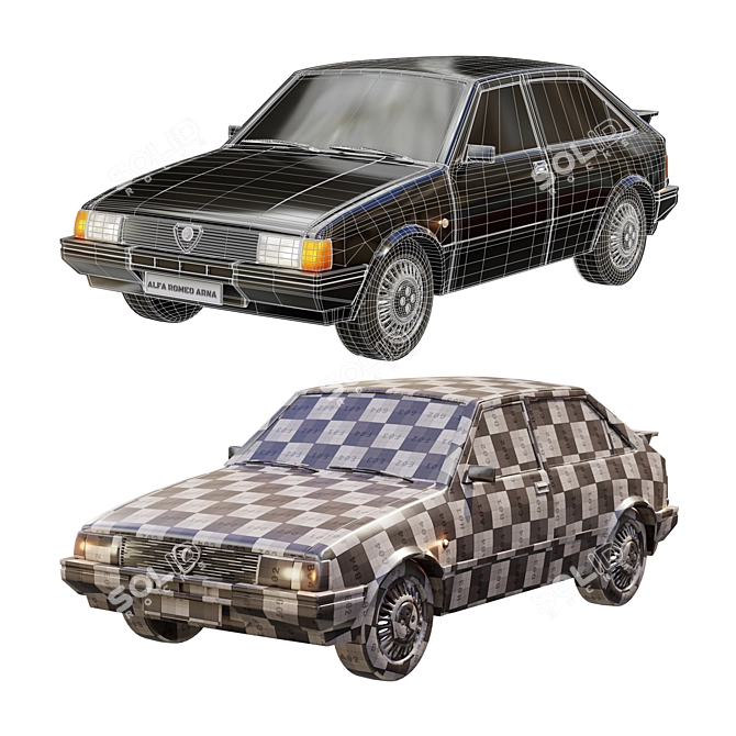 Vintage Alfa Romeo Arna Bundle 3D model image 3