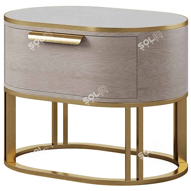  Elegant Dallas Bedside Table 3D model image 1