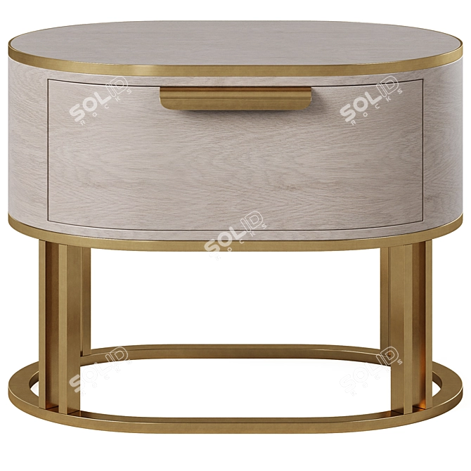  Elegant Dallas Bedside Table 3D model image 2