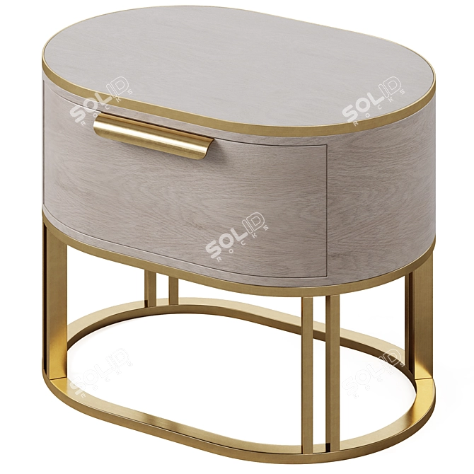  Elegant Dallas Bedside Table 3D model image 3