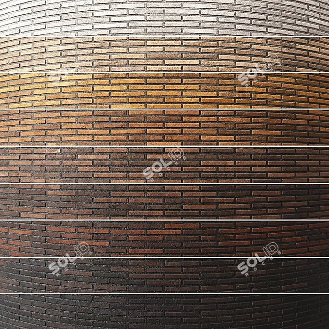 Seamless Brick Texture Set 3D model image 2