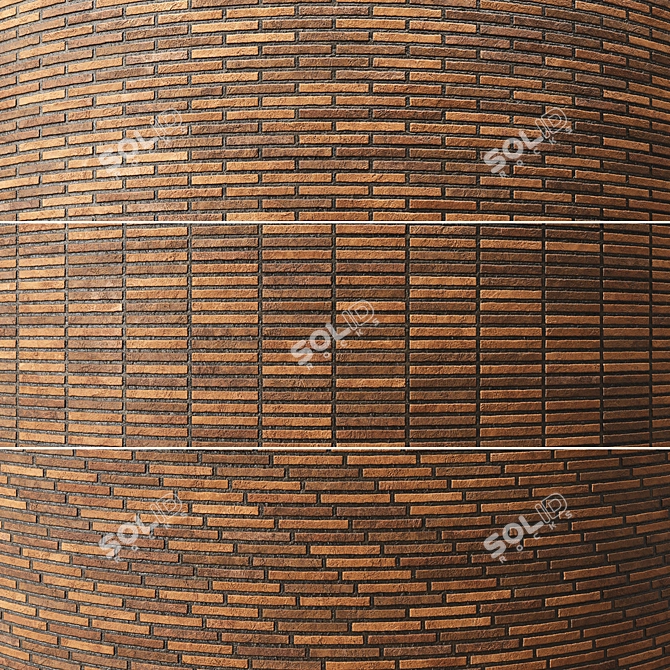 Seamless Brick Texture Set 3D model image 3