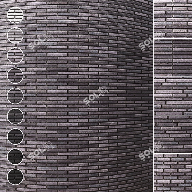 Seamless Brick Texture Set 015 3D model image 1