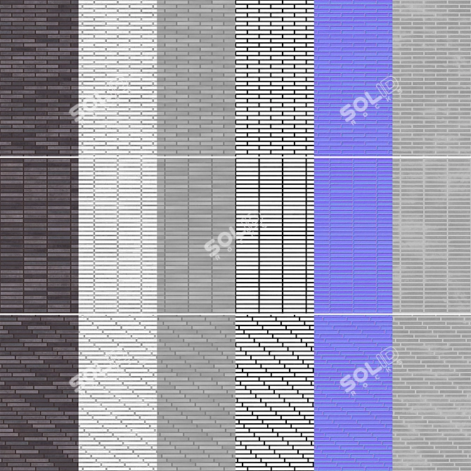 Seamless Brick Texture Set 015 3D model image 5