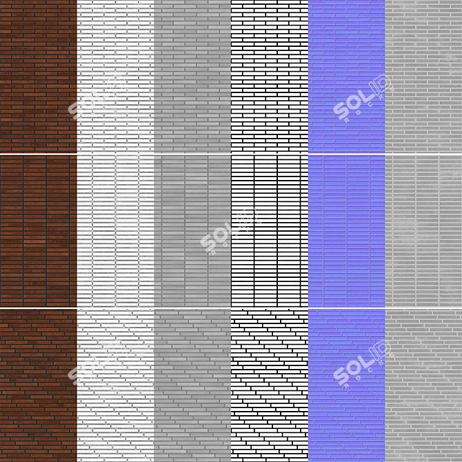 Seamless Brick Texture Pack 3D model image 6