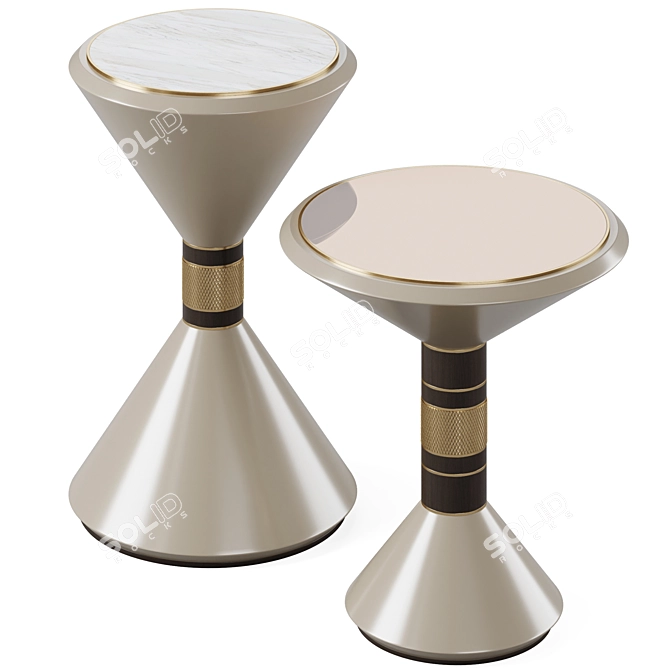 Modern Havana Side Table Set 3D model image 4