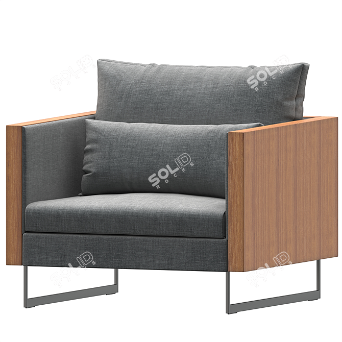 Stylish Joquer Deck Armchair Render 3D model image 1