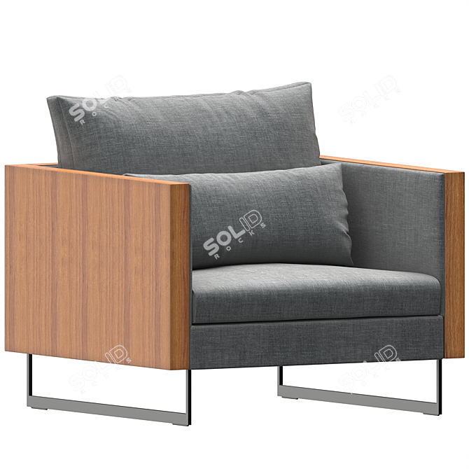 Stylish Joquer Deck Armchair Render 3D model image 2