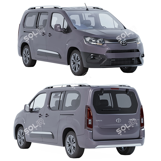 Toyota Proace City Verso 2023 Archive 3D model image 1