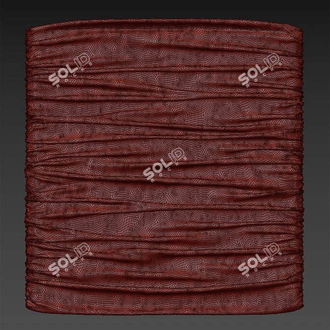 Drapped Wall Decor - Customizable Colors 3D model image 5