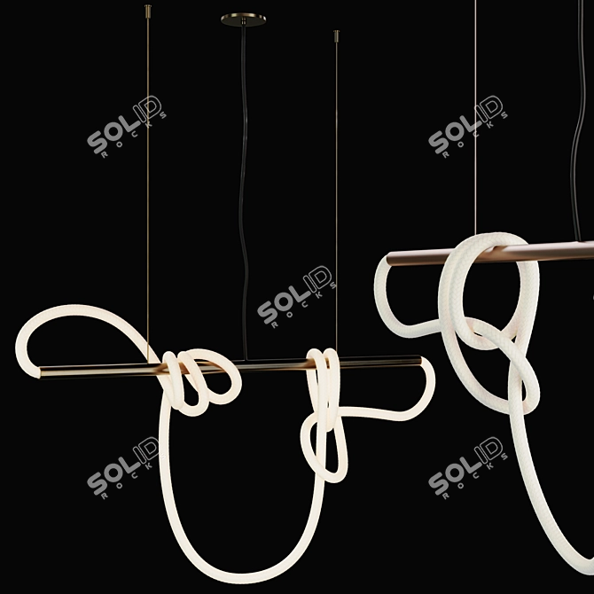 Tracer Bar Pendant Light (4ft) 3D model image 2