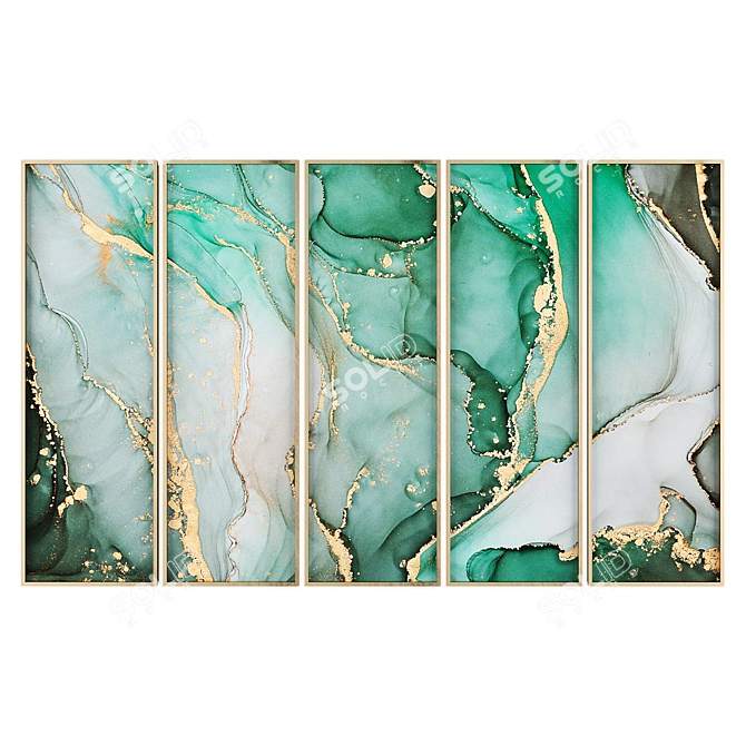 Modern Art Collection 3D model image 1