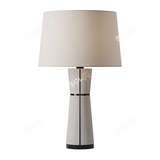 Ivory Drum Table Lamp 3D model image 1