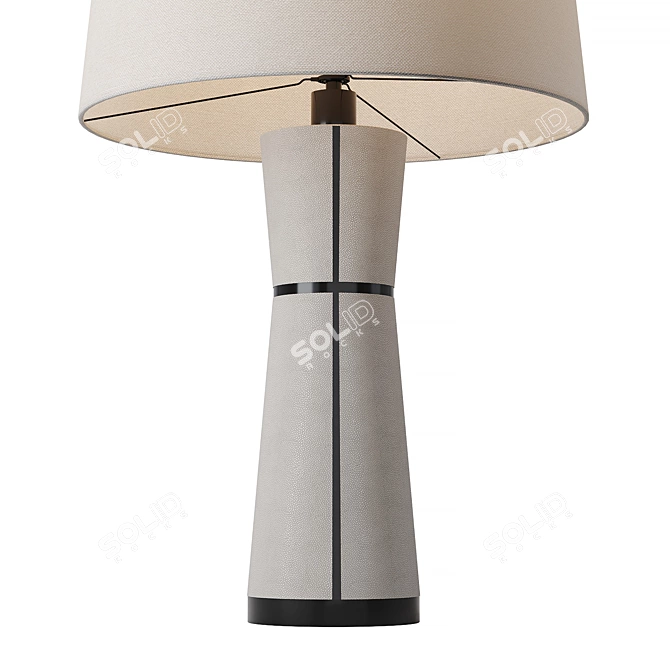 Ivory Drum Table Lamp 3D model image 2