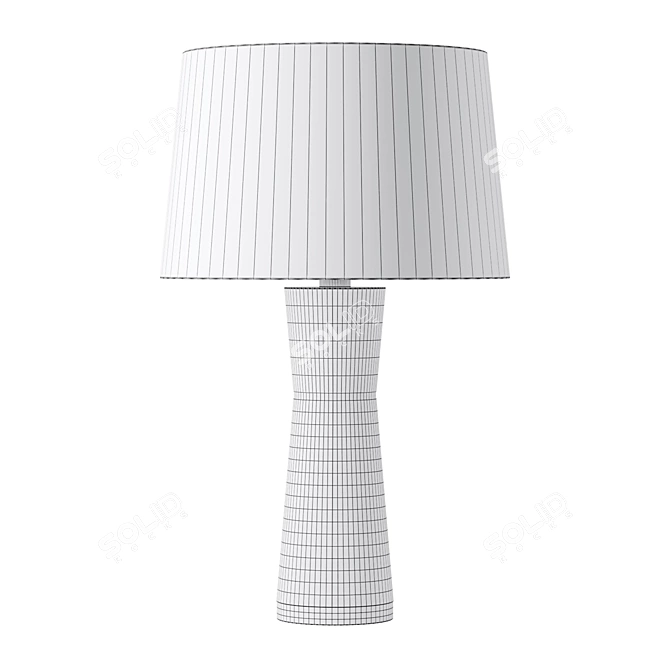 Ivory Drum Table Lamp 3D model image 3