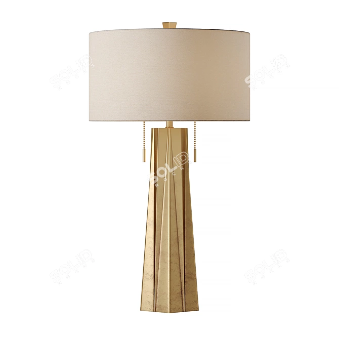 Elegant Brass Table Lamp - Uttermost 3D model image 1