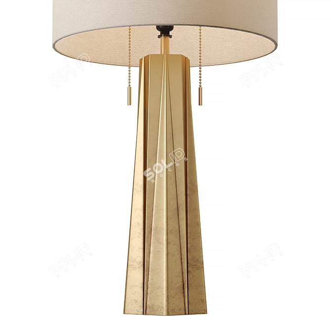 Elegant Brass Table Lamp - Uttermost 3D model image 2