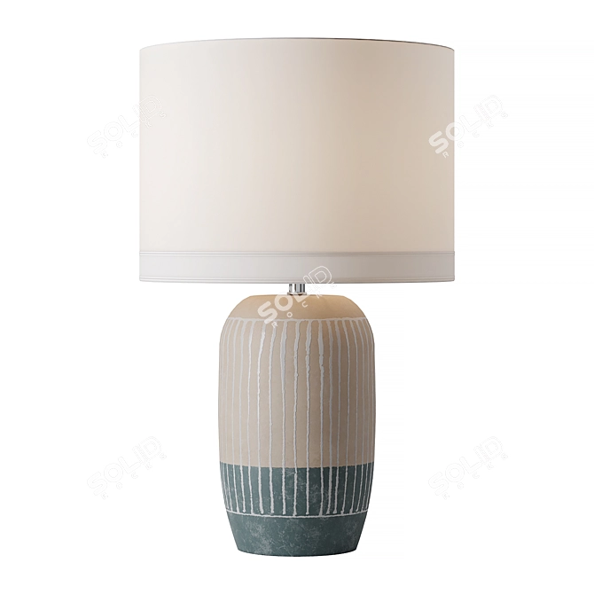 Desert-inspired Ceramic Table Lamp 3D model image 1