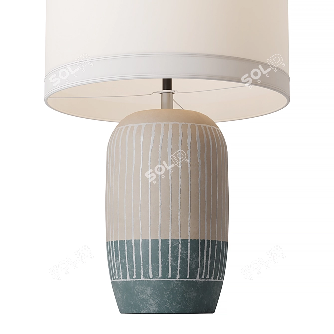 Desert-inspired Ceramic Table Lamp 3D model image 2