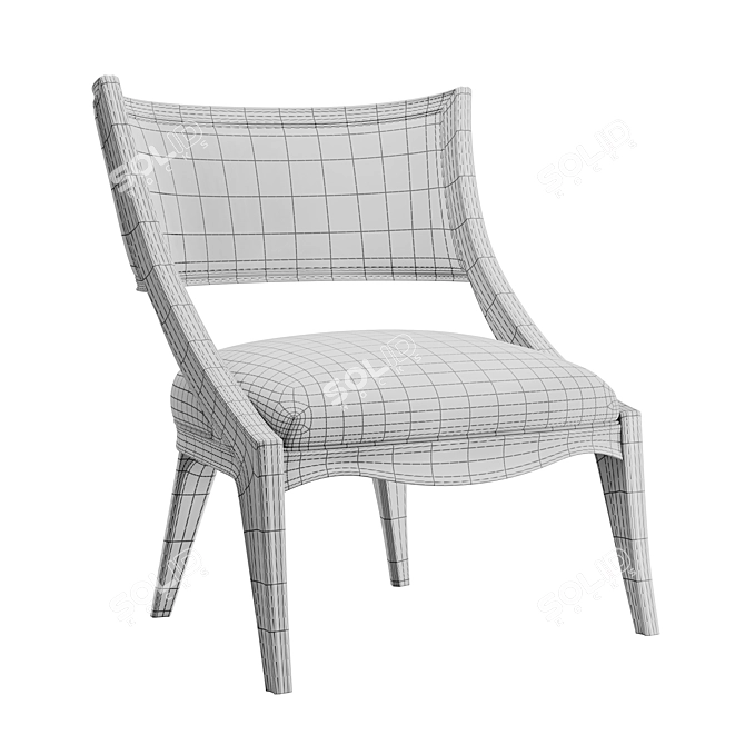 Modern Grey Adela Chair Dreamy 3D model image 3