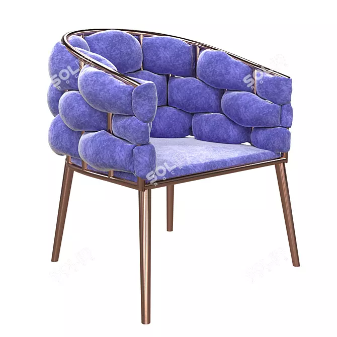 Scandinavian Chair with Textures 3D model image 3