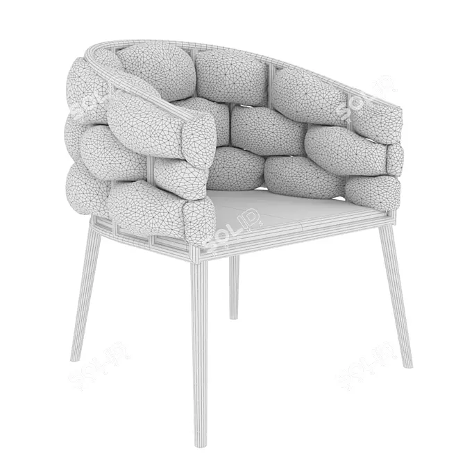 Scandinavian Chair with Textures 3D model image 5