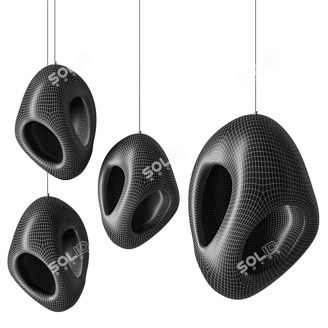 Contemporary Cristina Pendant Light 3D model image 4