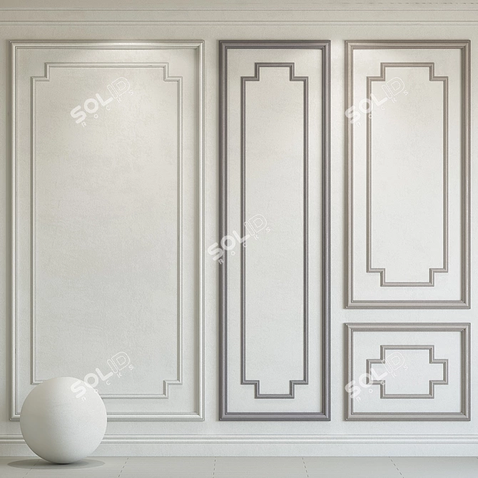 Decorative Plaster with Molding 277 3D model image 1