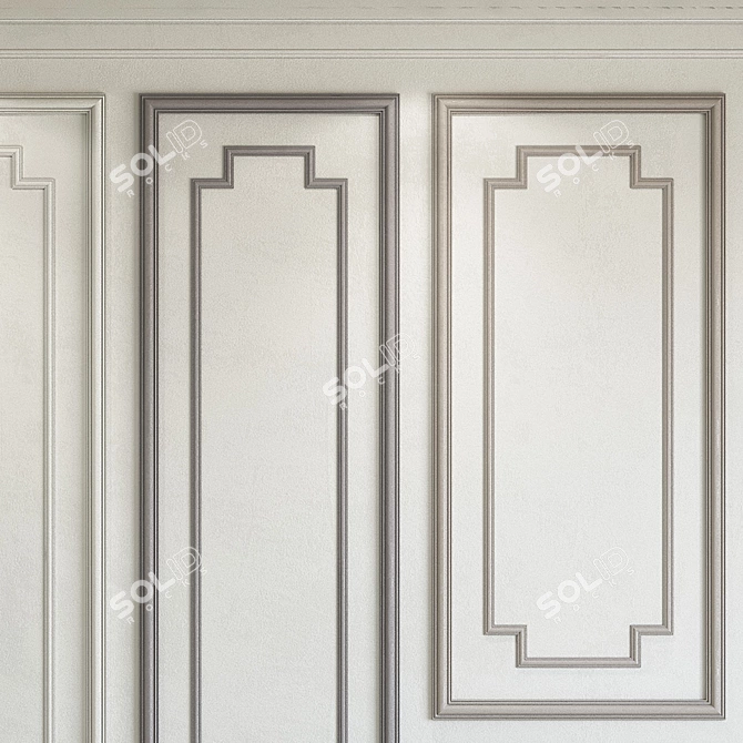 Decorative Plaster with Molding 277 3D model image 2