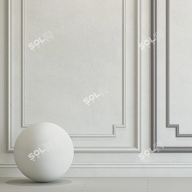 Decorative Plaster with Molding 277 3D model image 3
