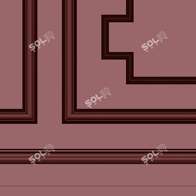 Decorative Plaster with Molding 277 3D model image 5