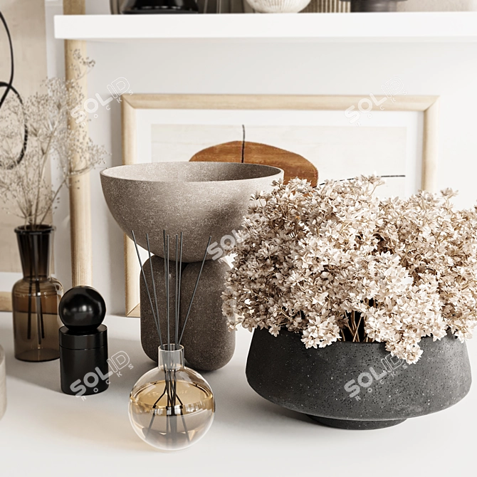 Modern Interior Decor Set 3D model image 3