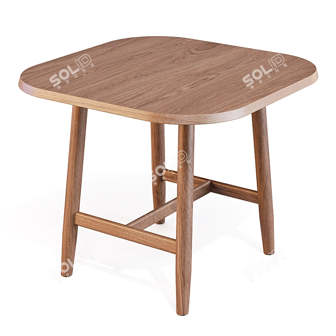 Kimua Oak Dining Table Collection 3D model image 3