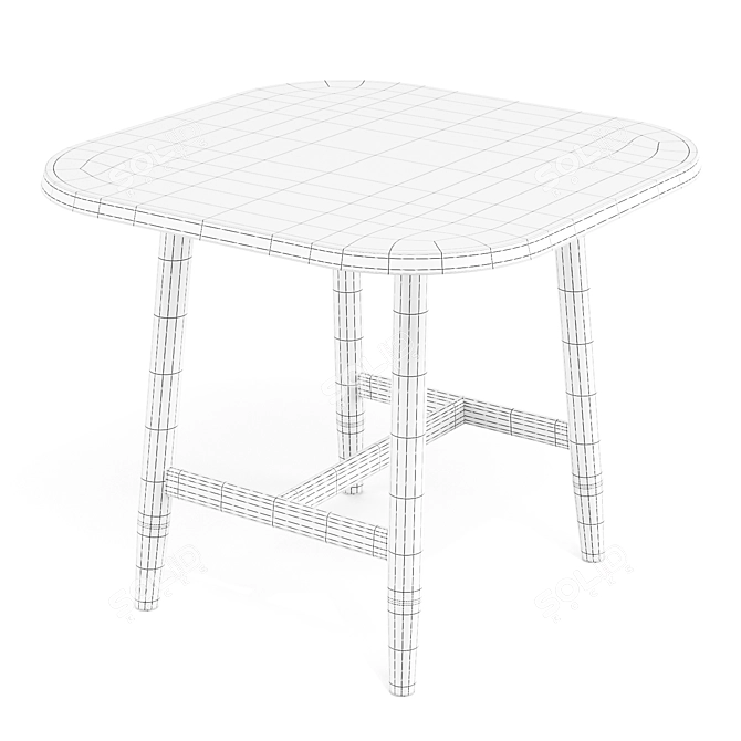 Kimua Oak Dining Table Collection 3D model image 5