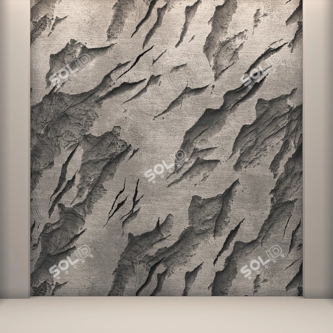 Seamless Decorative Rock Texture 3D model image 4